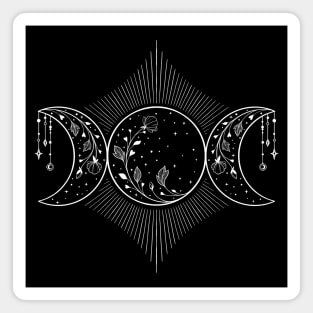 Triple moon Goddess Witch Wicca Symbol Magnet